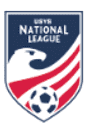 Soccer league logo with eagle and ball.
