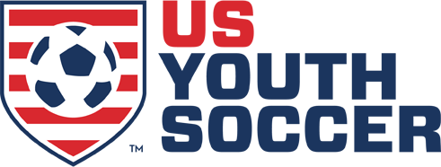 US Youth Soccer logo with shield design.
